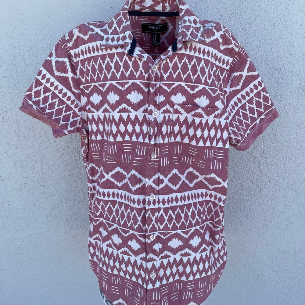 Forever 21 Tribal Pattern Button Down